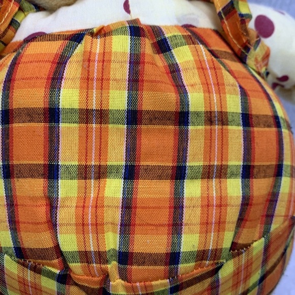 King Plush Mouse plush animal 14" 1998 plaid vintage with paper tag - Picture 6 of 12